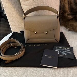 Strathberry Taupe Mosaic Handbag